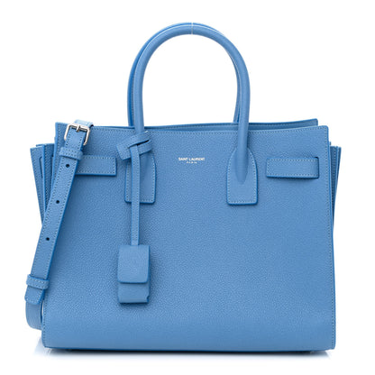 Saint Laurent Grained Calfskin Baby Sac De Jour Blue Clair 1 of 11