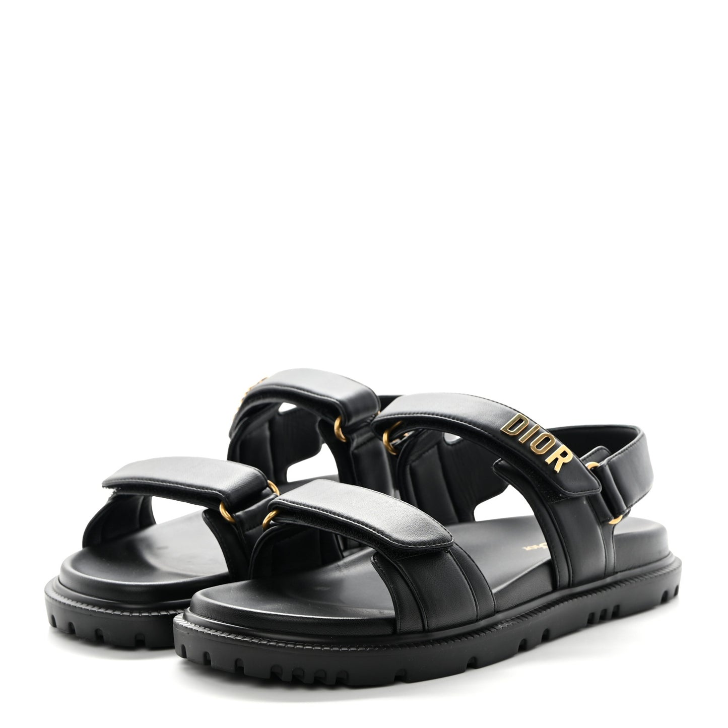 Lambskin Dioract 10mm Sandals 40 Black