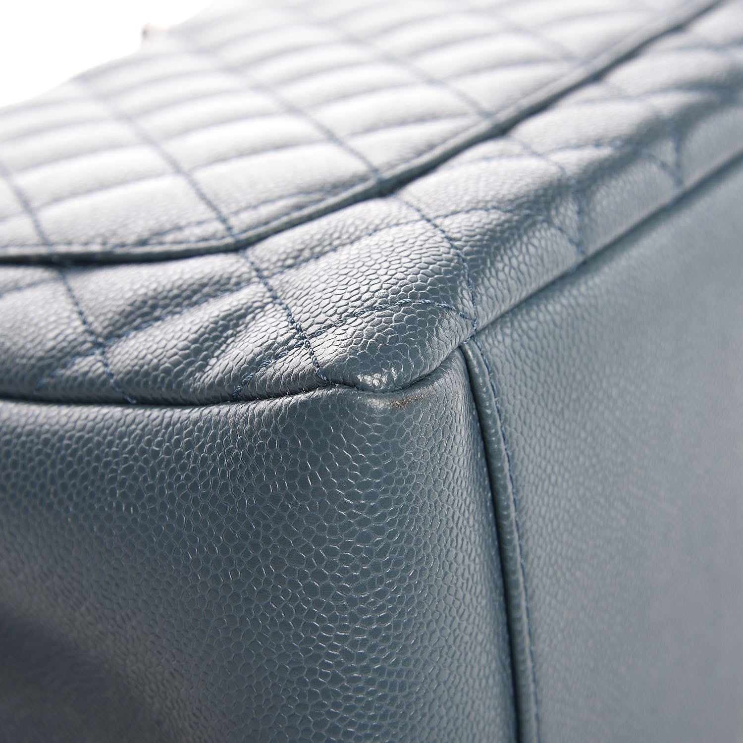 Chanel Caviar Quilted Grand Shopping Tote GST Blue 10 of 11