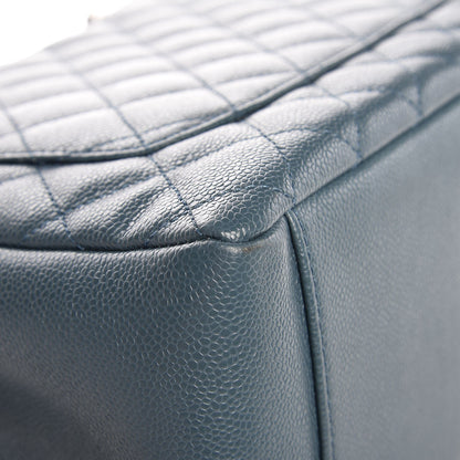 Chanel Caviar Quilted Grand Shopping Tote GST Blue 10 of 11