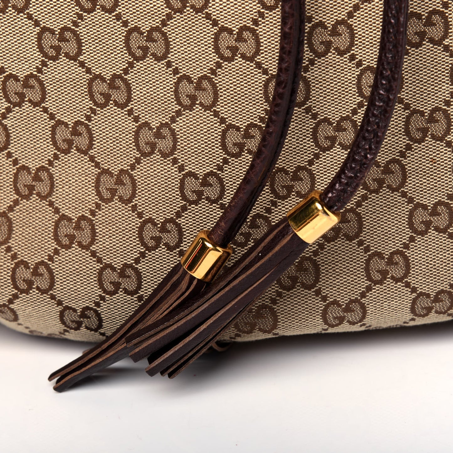 Monogram Medium Interlocking Icon Shoulder Bag Dark Brown