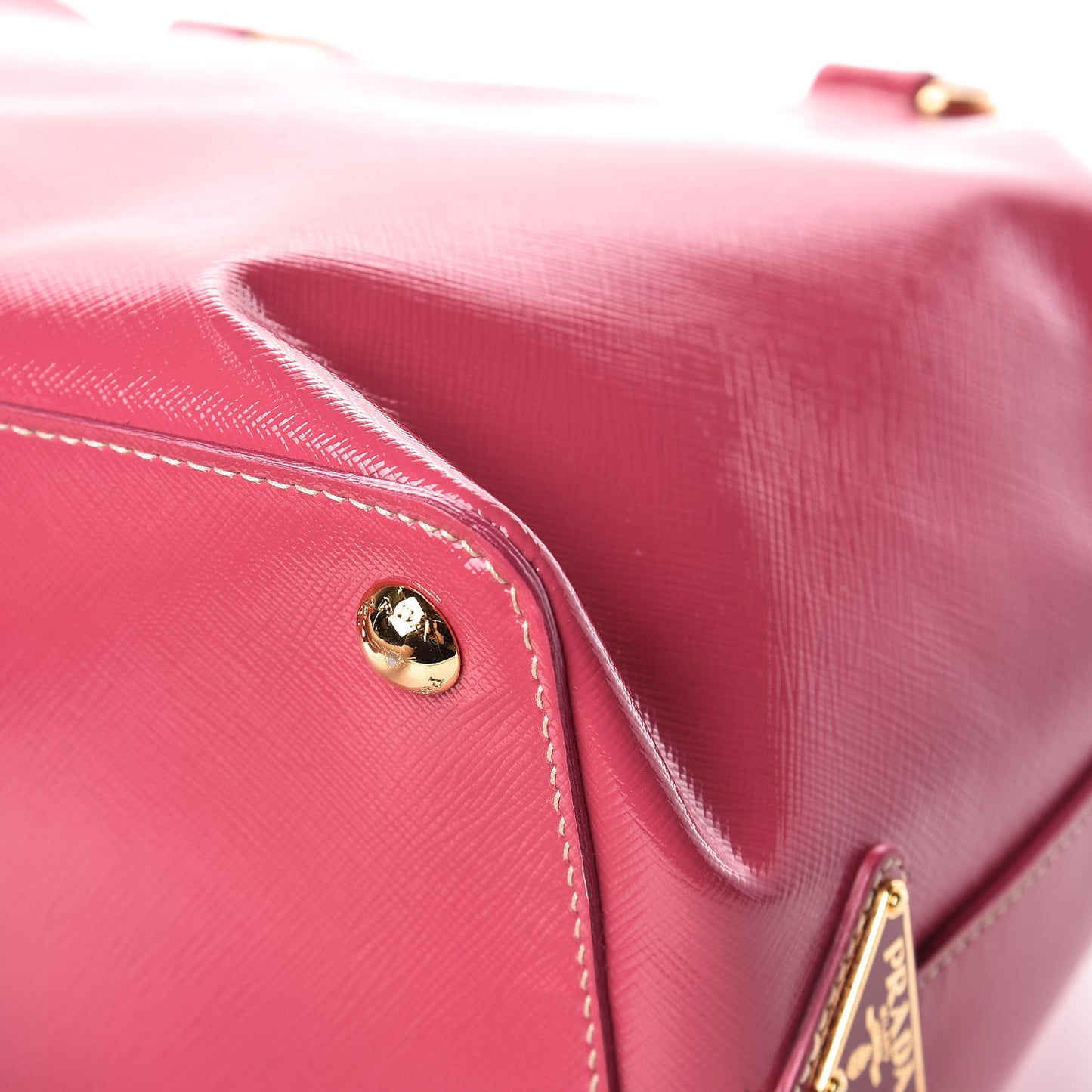 Saffiano Vernice Turn Lock Shopping Tote Peonia