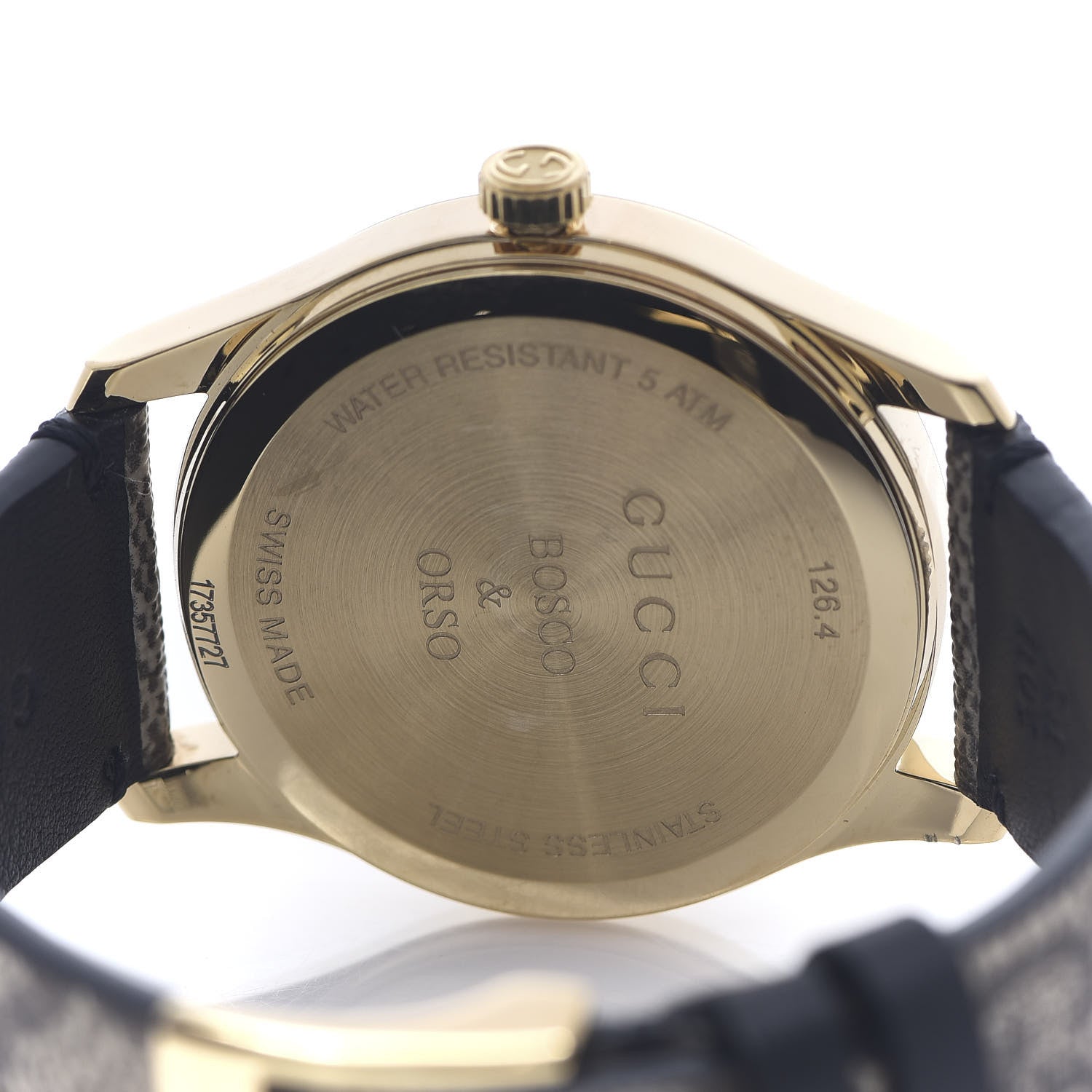 Gucci Stainless Steel Canvas 38mm G-Timeless GG Supreme Bosco Quartz Watch Brown 4 of 5