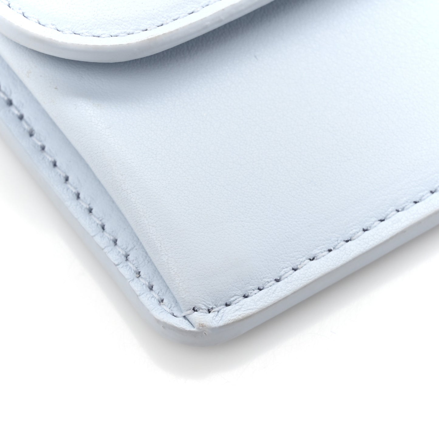 Calfskin Tiny Recto Verso Card Holder LV Bloom Azure Blue