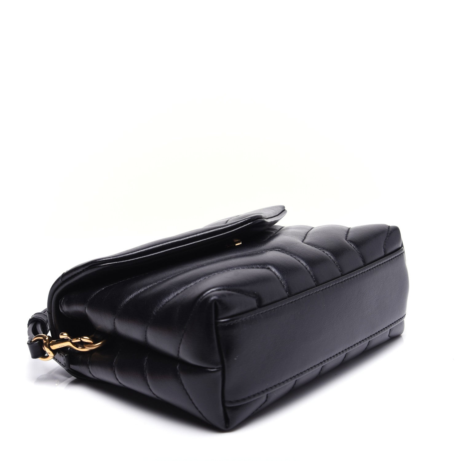 Saint Laurent Calfskin Y Quilted Monogram Toy Loulou Crossbody Bag Black 4 of 12