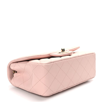 Chanel Lambskin Quilted Mini Rectangular Flap Light Pink 3 of 9