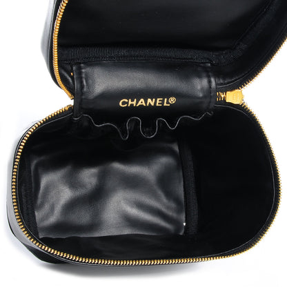 Chanel Lambskin Vanity Cosmetic Case Black 5 of 7