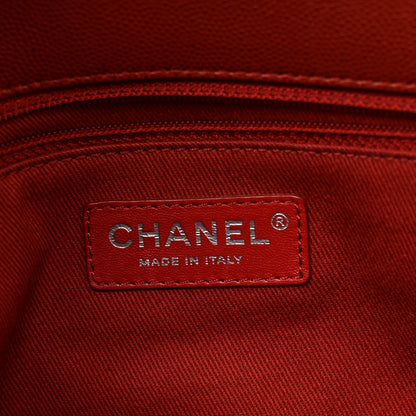 Chanel Caviar Quilted Medium Coco Handle Flap Dark Red 6 of 11