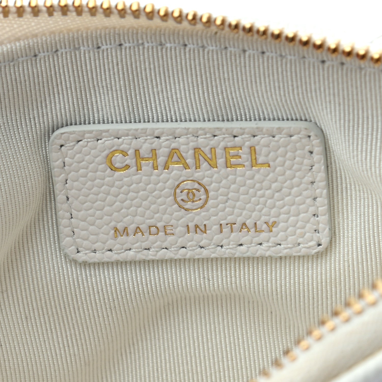 Chanel Caviar Quilted Small Cosmetic Case White 6 of 7