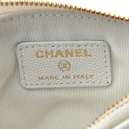 Chanel Caviar Quilted Small Cosmetic Case White 6 of 7