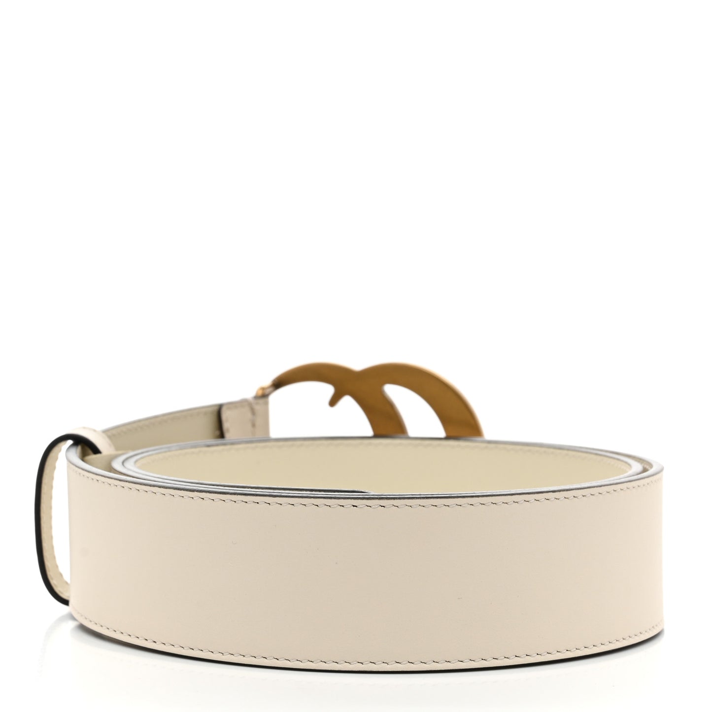 Calfskin Double G 40mm Belt 90 36 Mystic White