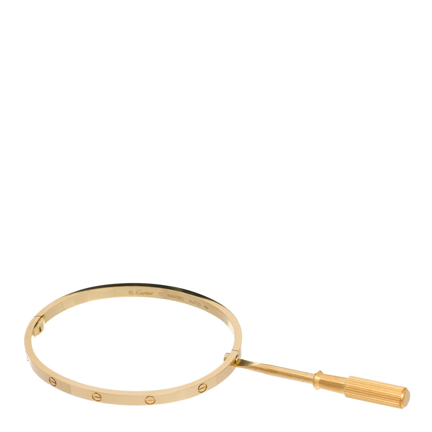 18K Yellow Gold Small LOVE Bracelet 17