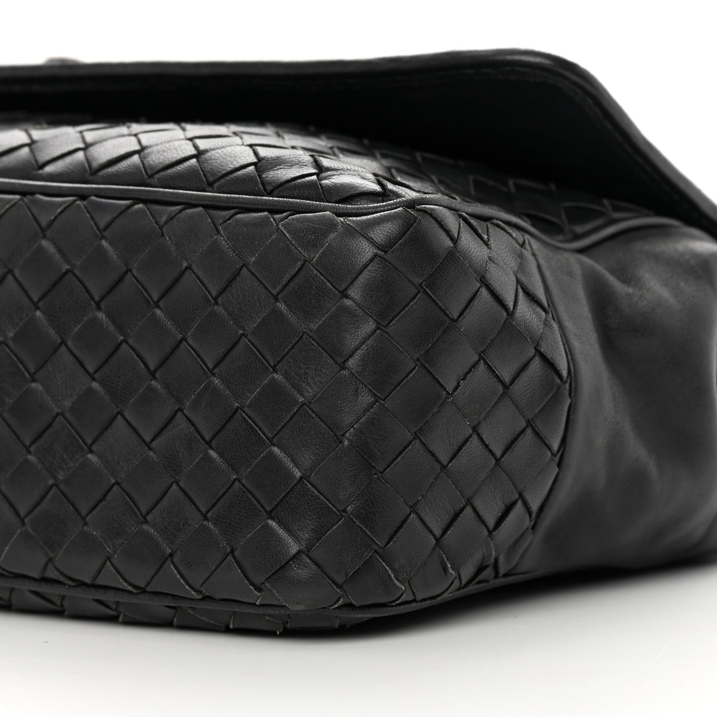 Nappa Intrecciato Top Handle Bag Black