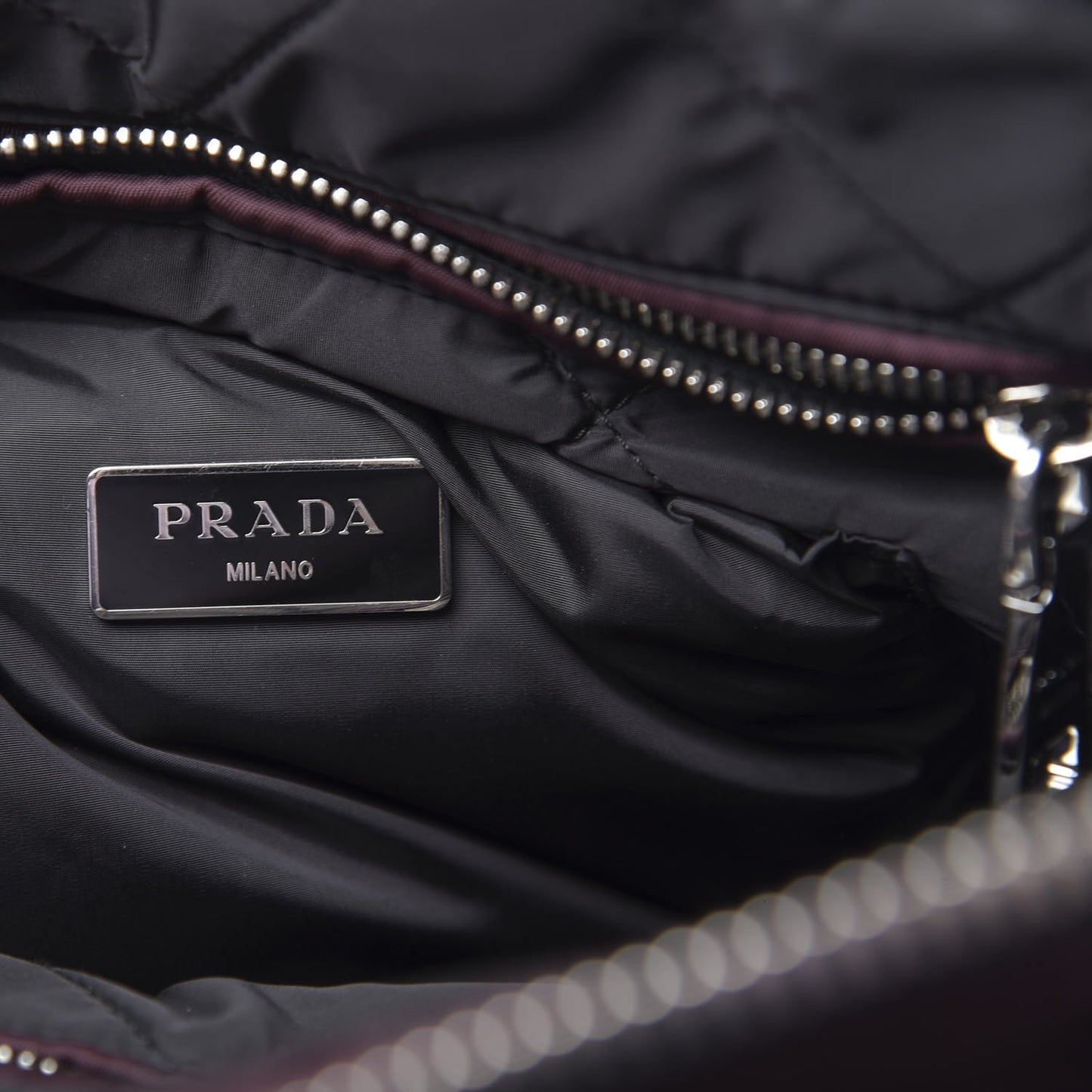 Tessuto Nylon Bomber Bag Granato