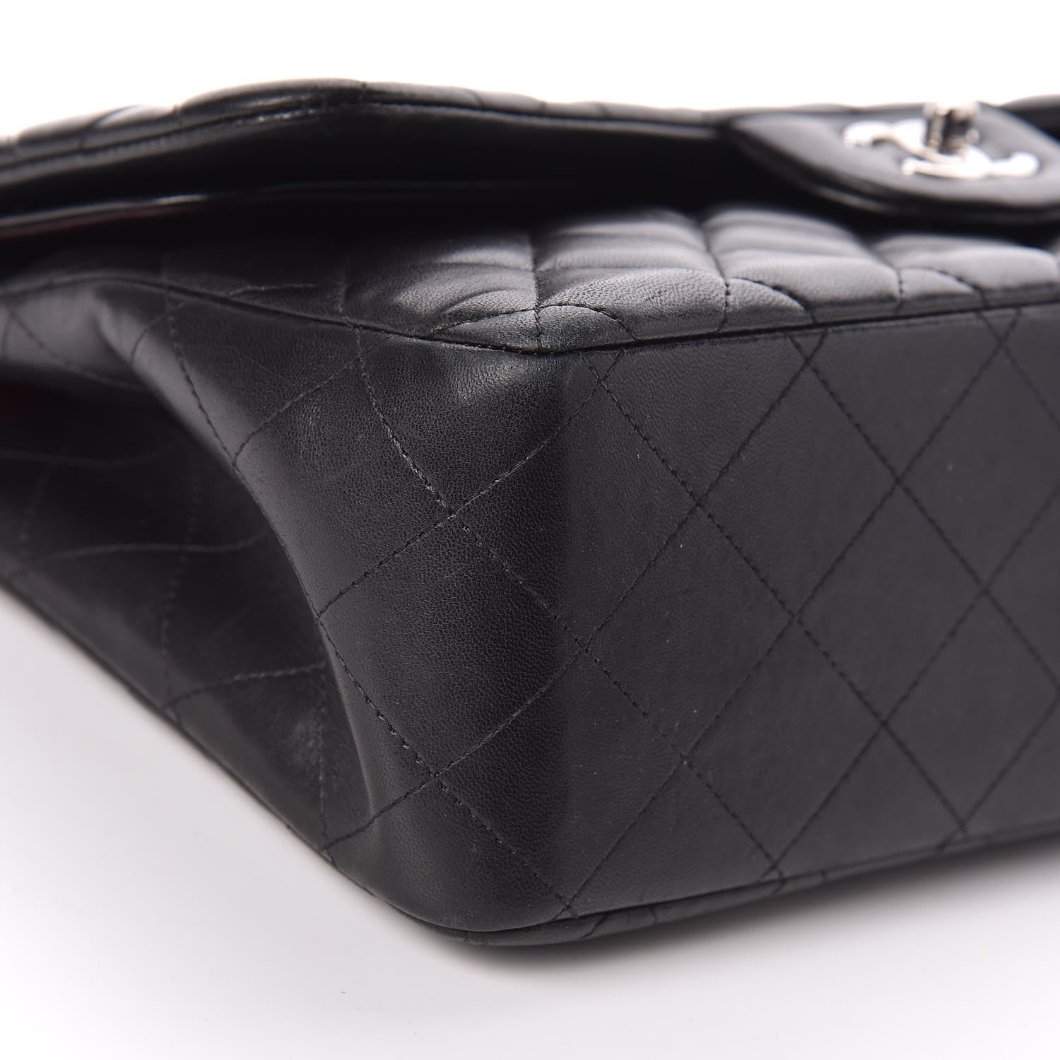 Chanel Lambskin Quilted Jumbo Double Flap Black 11 of 15