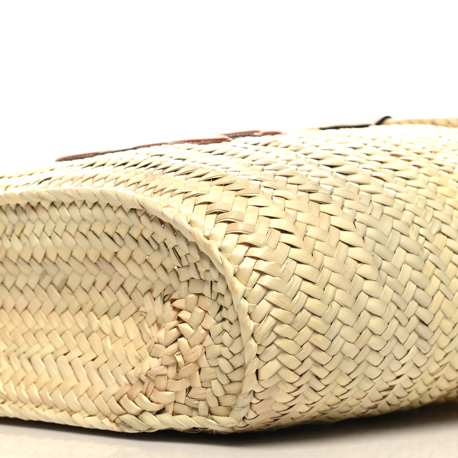 Celine Raffia Calfskin Triomphe Medium Panier Tan 9 of 9