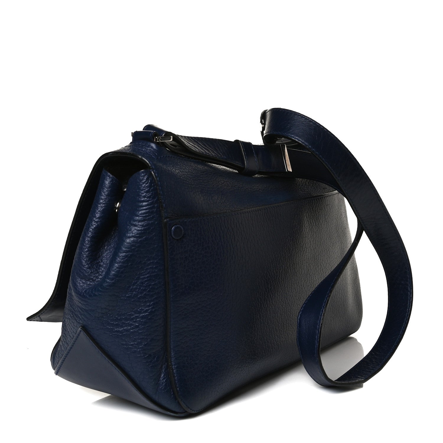 Proenza Schouler Pebbled Calfskin Double Sided PS Courier Bag Indigo 3 of 19