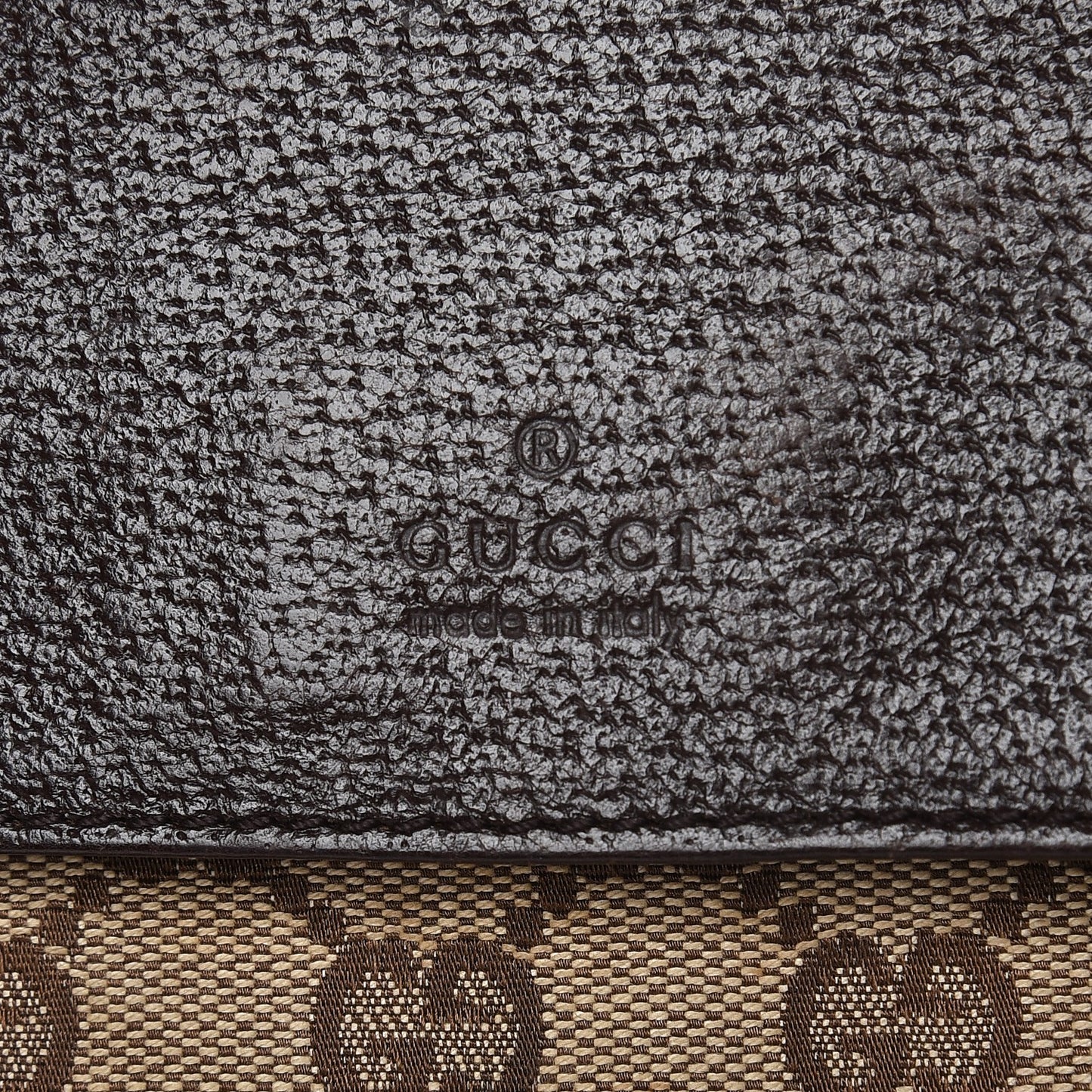 GG Monogram Double Pocket Belt Bag Dark Brown