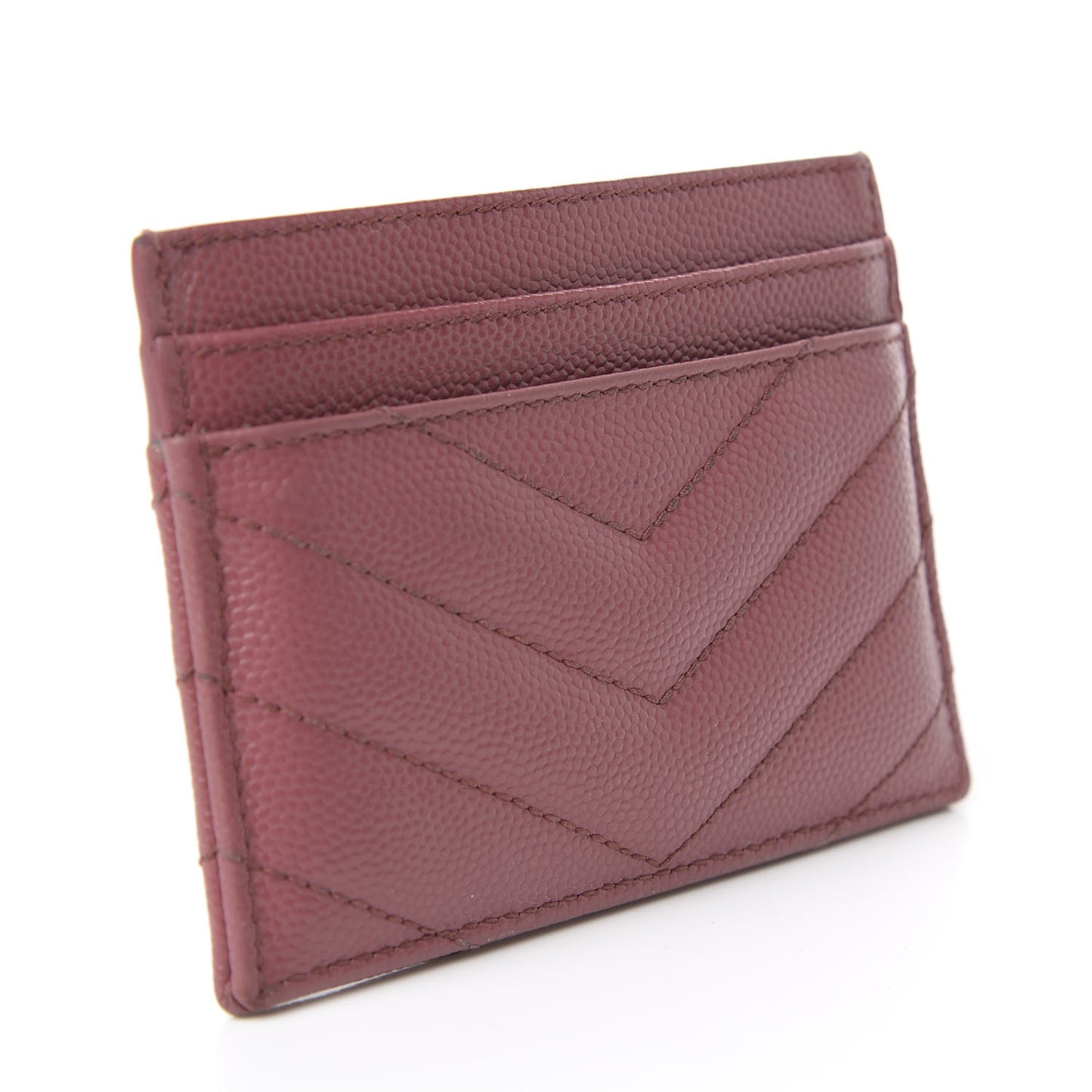 Grain De Poudre Matelasse Chevron Monogram Credit Card Case Mystic Rose