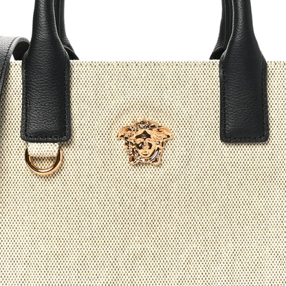 Versace Canvas Calfskin La Medusa Mini Tote Bag Beige 7 of 9