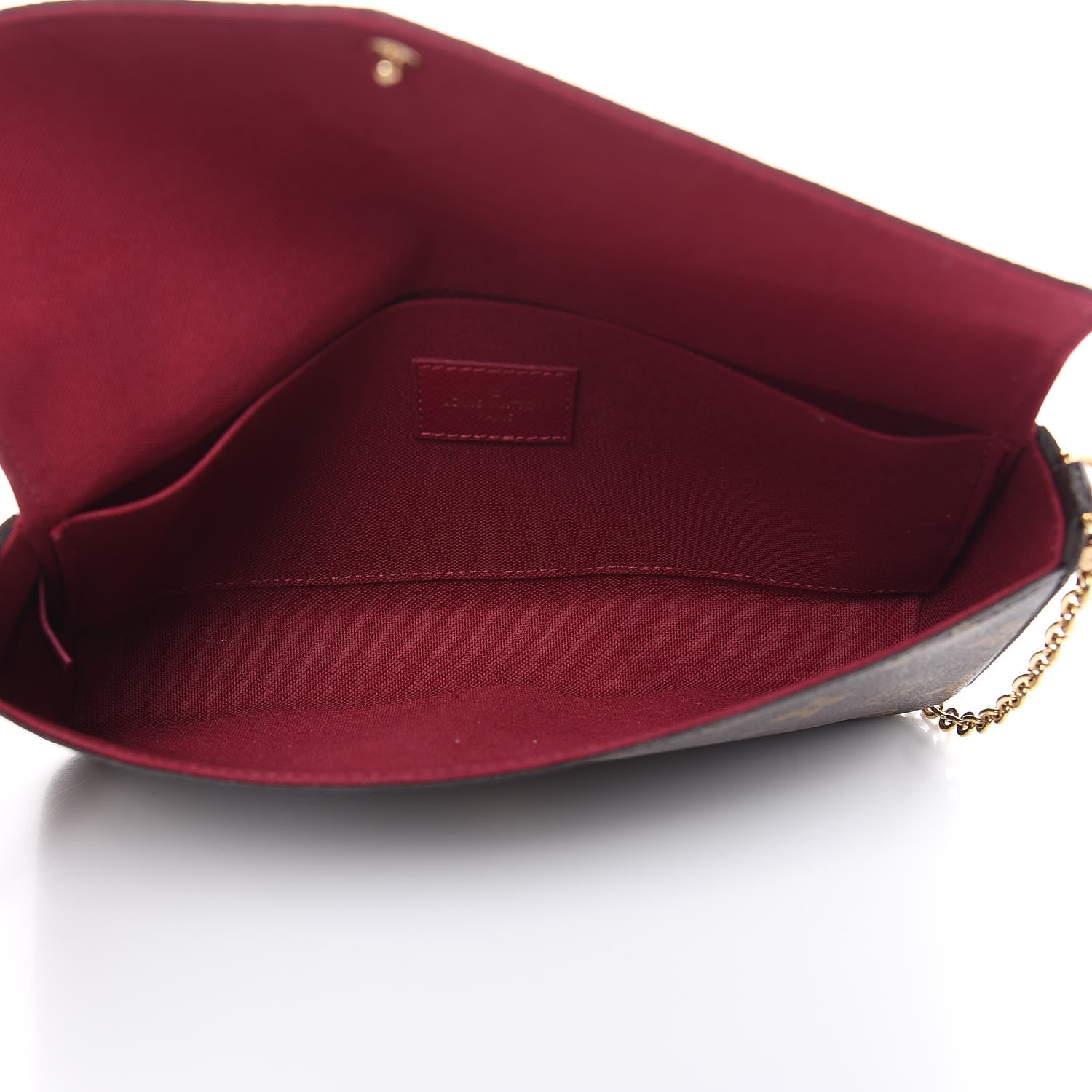 Louis Vuitton Monogram Pochette Felicie Chain Wallet Fuchsia 7 of 10