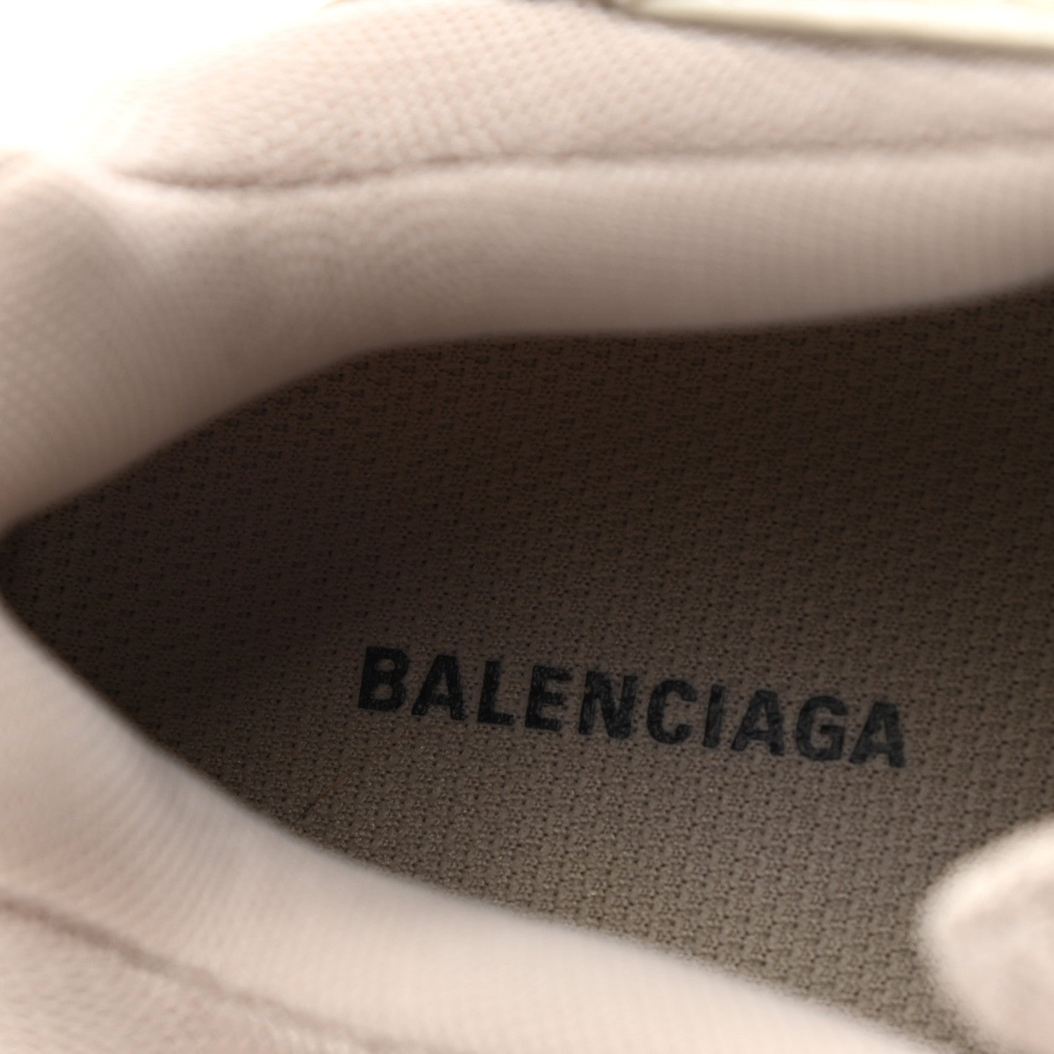 Balenciaga Fabric Mesh Womens Triple S Sneakers 39 Beige White 7 of 8