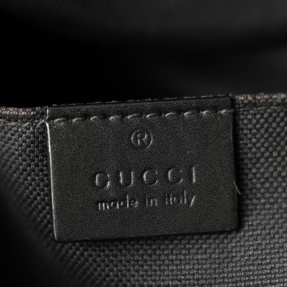 GG Supreme Monogram Web Small Flat Messenger Bag Black Grey