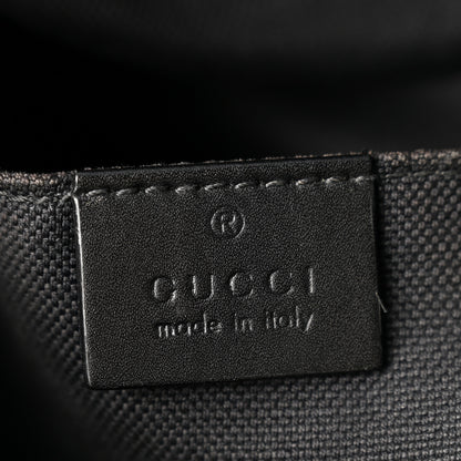 Gucci GG Supreme Monogram Web Small Flat Messenger Bag Black Grey 6 of 10
