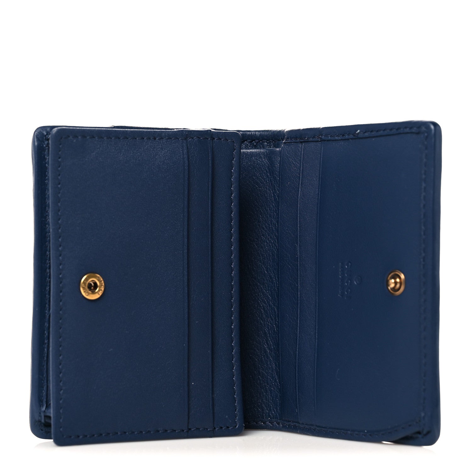 Gucci Canvas Flora Floral Trapuntata Zumi Card Case Wallet Great White Multicolor Blue Agata 6 of 8