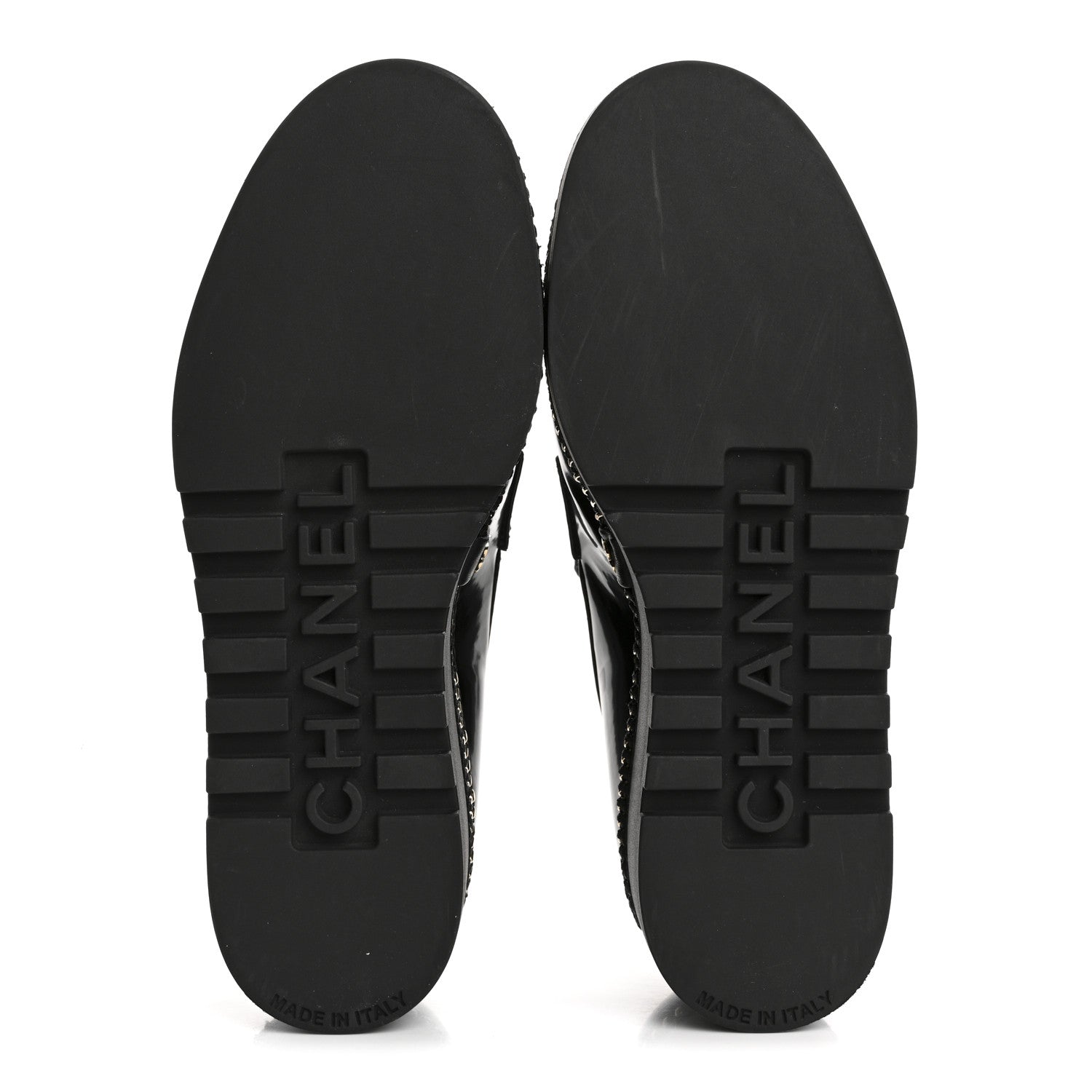 Chanel Shiny Calfskin Platform Loafers 37 Black 1722276 – FASHIONPHILE
