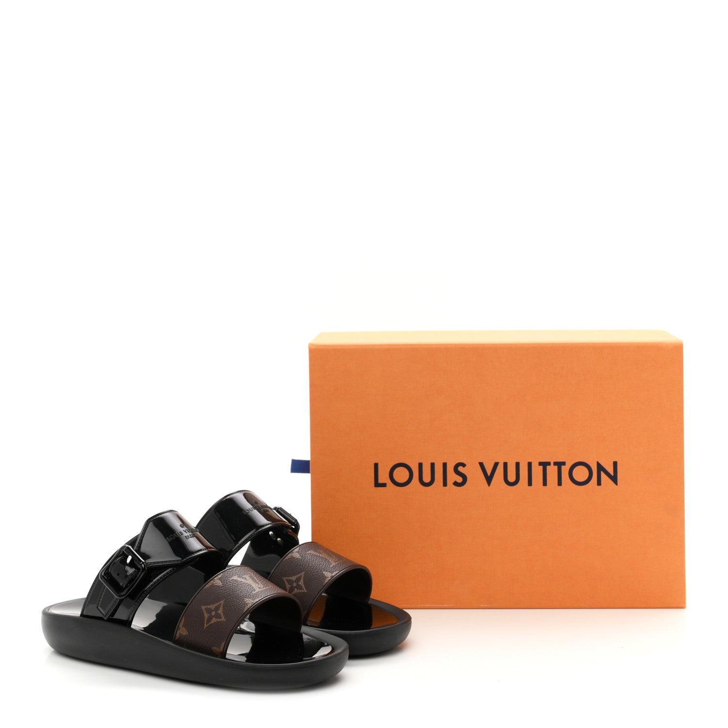Louis Vuitton Monogram Sunbath Flat Mule Sandals 38 Black 9 of 9