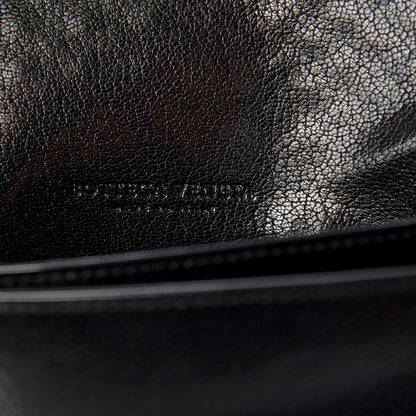 Bottega Veneta Goatskin Knit Intrecciato Mini Montebello Crossbody Bag Black Gold 8 of 9
