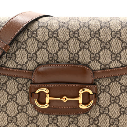 Gucci GG Supreme Monogram Horsebit 1955 Shoulder Bag Beige Brown Sugar 8 of 10