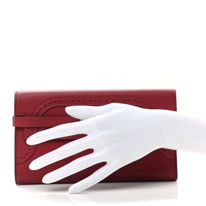 Hermes Swift Ghillies Kelly Longue Wallet Rouge Grenat 2 of 11