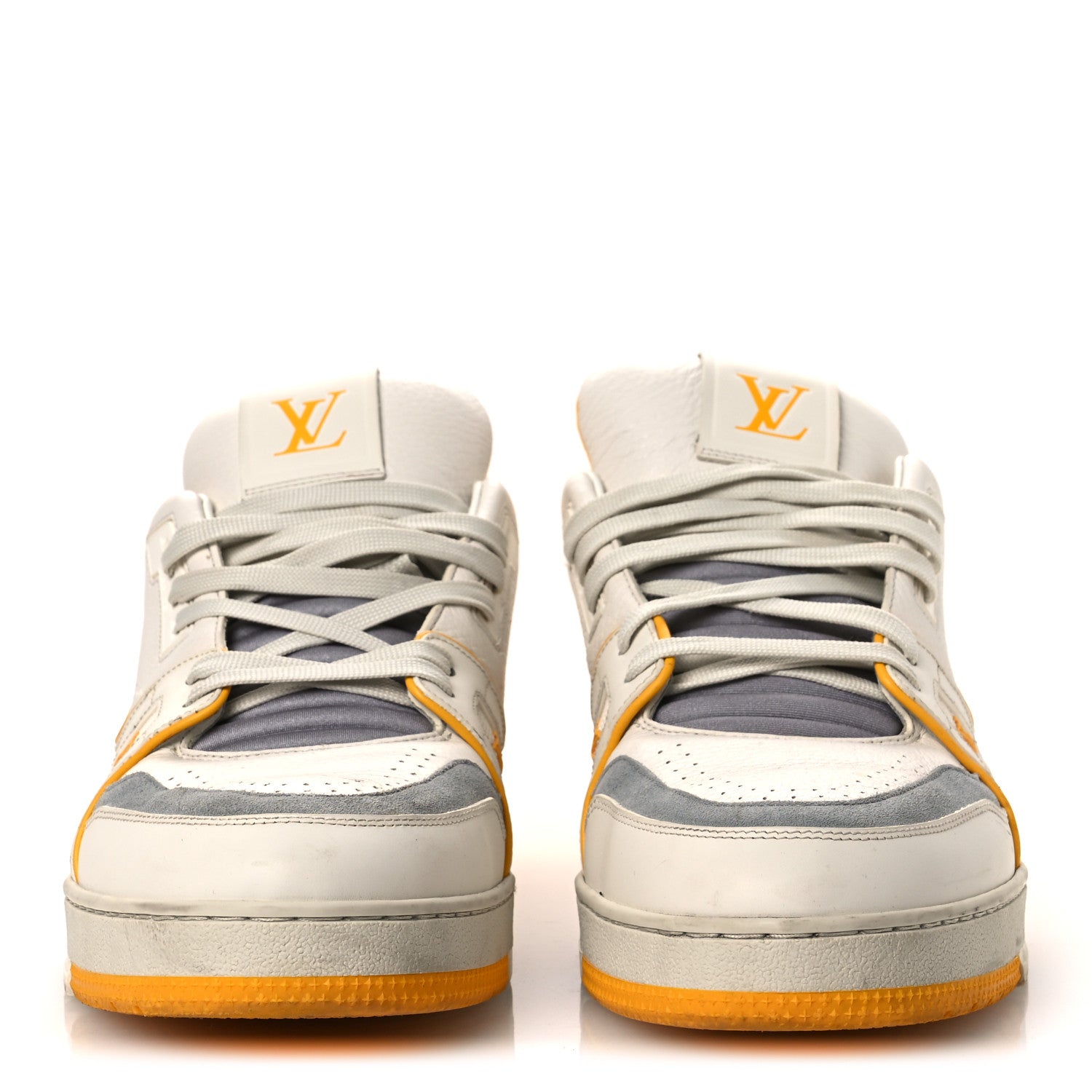 Louis Vuitton Calfskin LV Trainer Sneakers 11 Yellow 3 of 13