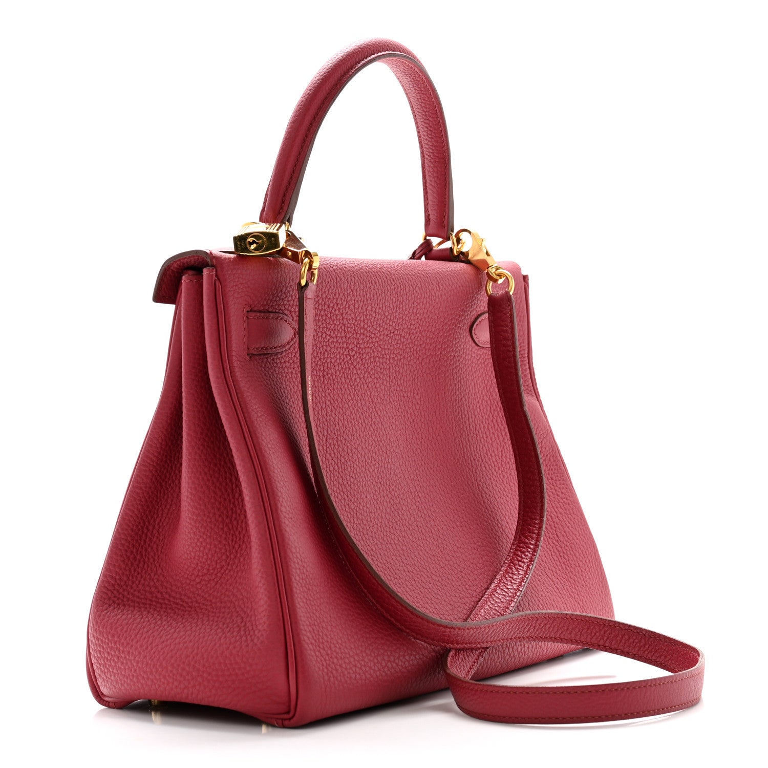 Hermes Togo Kelly Retourne 28 Rouge Grenat 3 of 12