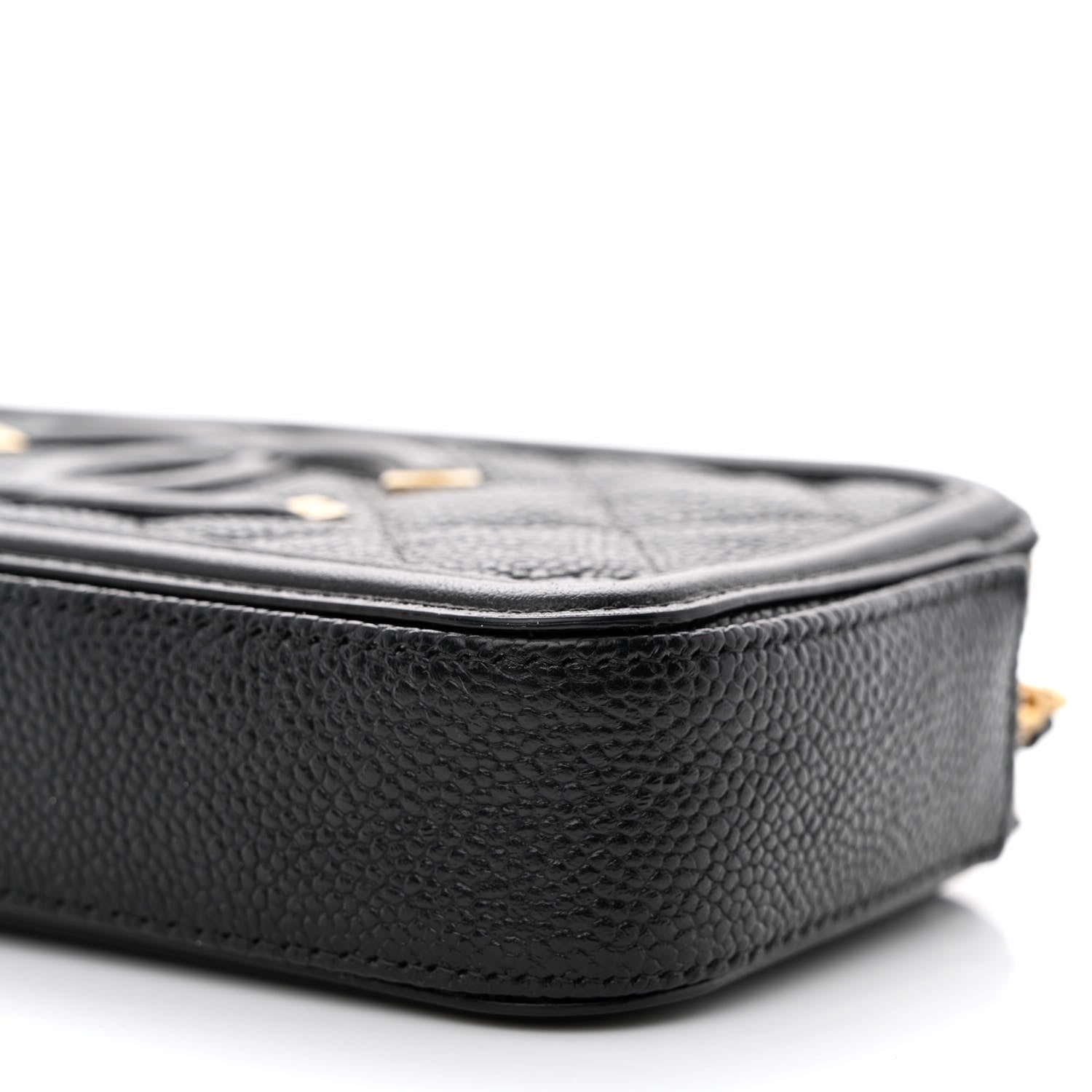 Chanel Caviar Quilted CC Filigree Clutch With Chain Black 13 of 14