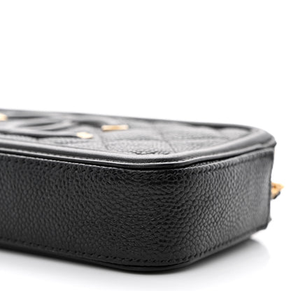 Chanel Caviar Quilted CC Filigree Clutch With Chain Black 13 of 14