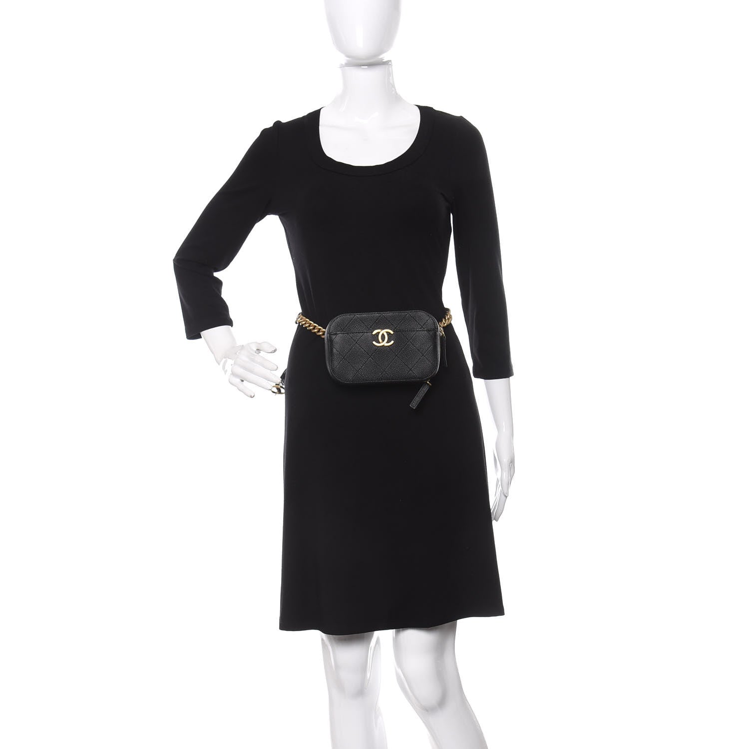 Chanel Caviar Quilted Waist Bag Black 2 of 10