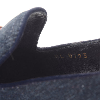 Louis Vuitton Denim Tassel Loafers 38.5 Navy 11 of 12
