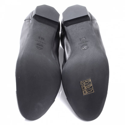 Chanel Leather CC Ballet Flats 38.5 Black 5 of 7