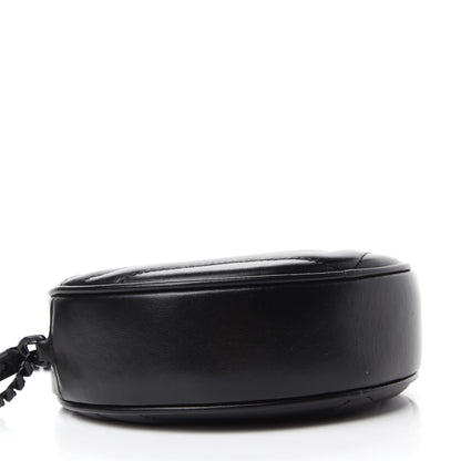 Saint Laurent Calfskin Matelasse Chevron Round Vinyle Camera Bag Black 4 of 10