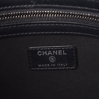 Chanel Aged Calfskin Quilted Medium Tassel Cosmetic Case Grey 6 of 9
