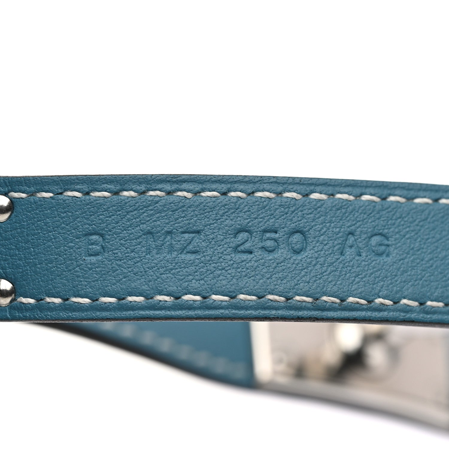 Hermes Swift Kelly Double Tour Bracelet T4 New Blue Jean 4 of 5