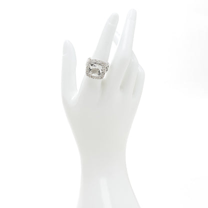 John Hardy Sterling Silver White Topaz Batu Classic Square Ring 55 7.25 2 of 6