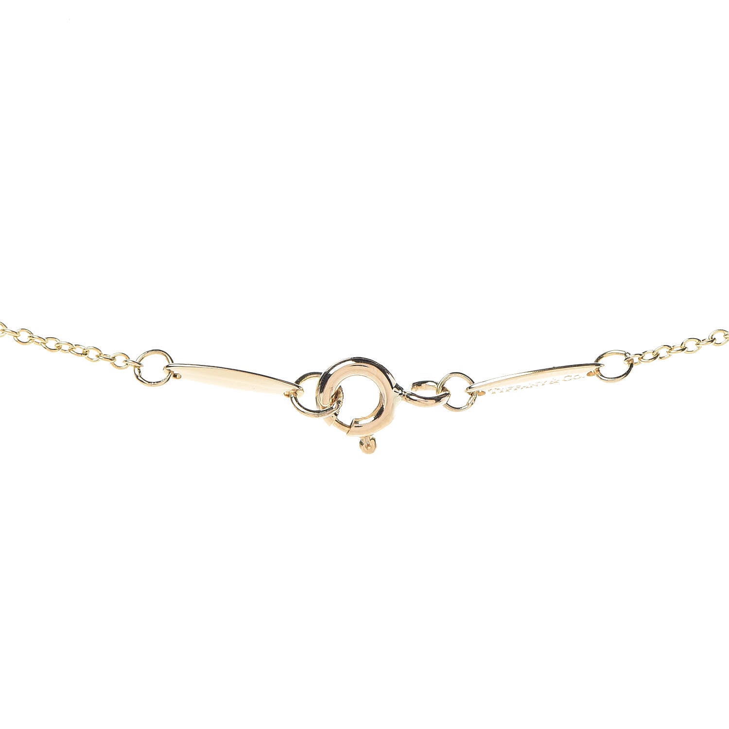 Tiffany 18K Yellow Gold Diamond .12ct Elsa Peretti Diamonds by the Yard Pendant Necklace 4 of 5