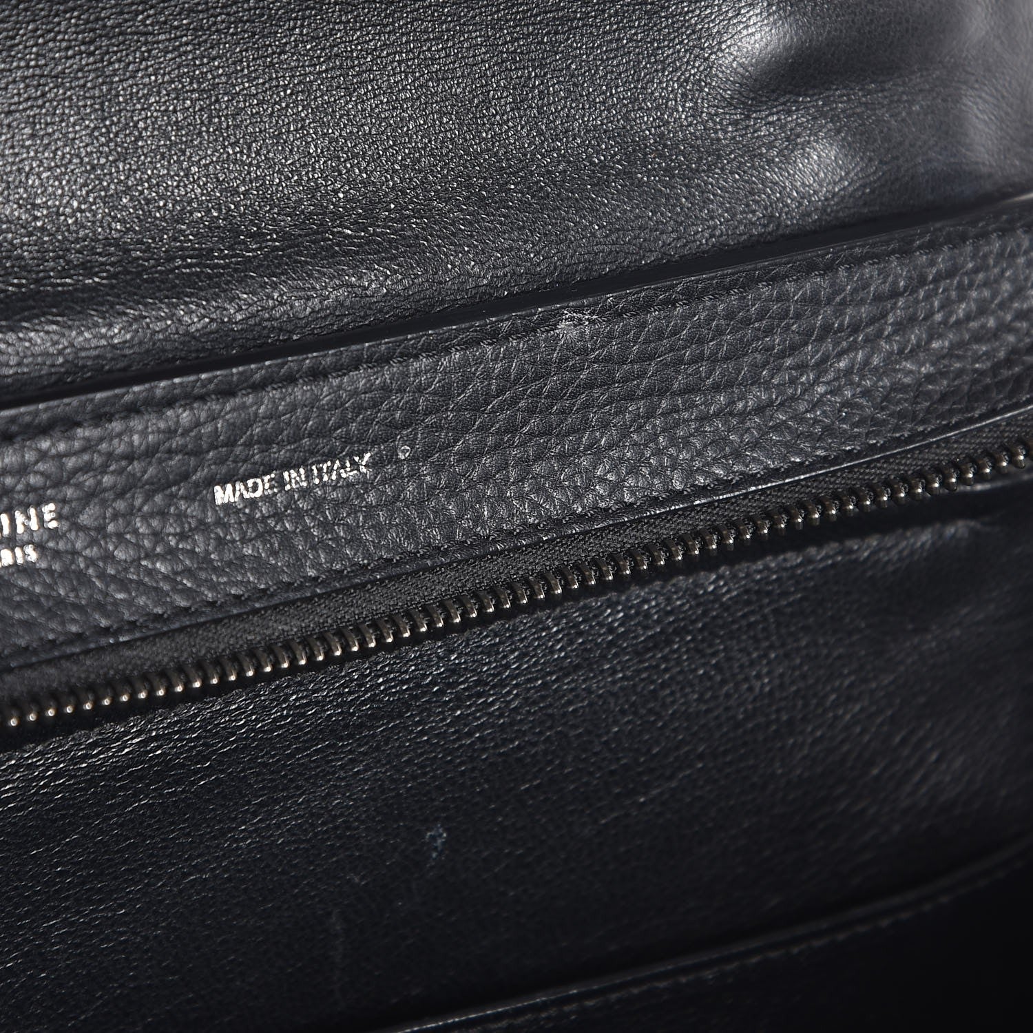 Celine Drummed Calfskin Suede Medium Trapeze Black 8 of 13