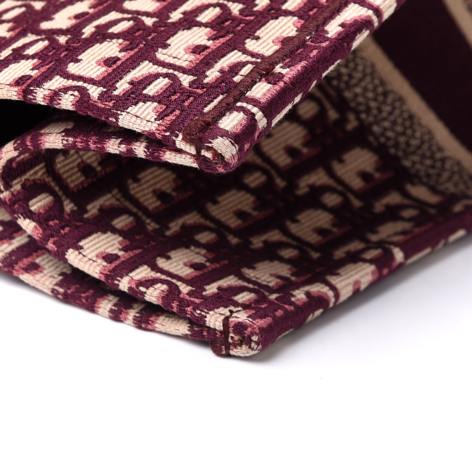 Christian Dior Oblique Large Book Tote Burgundy Multicolor 12 of 12