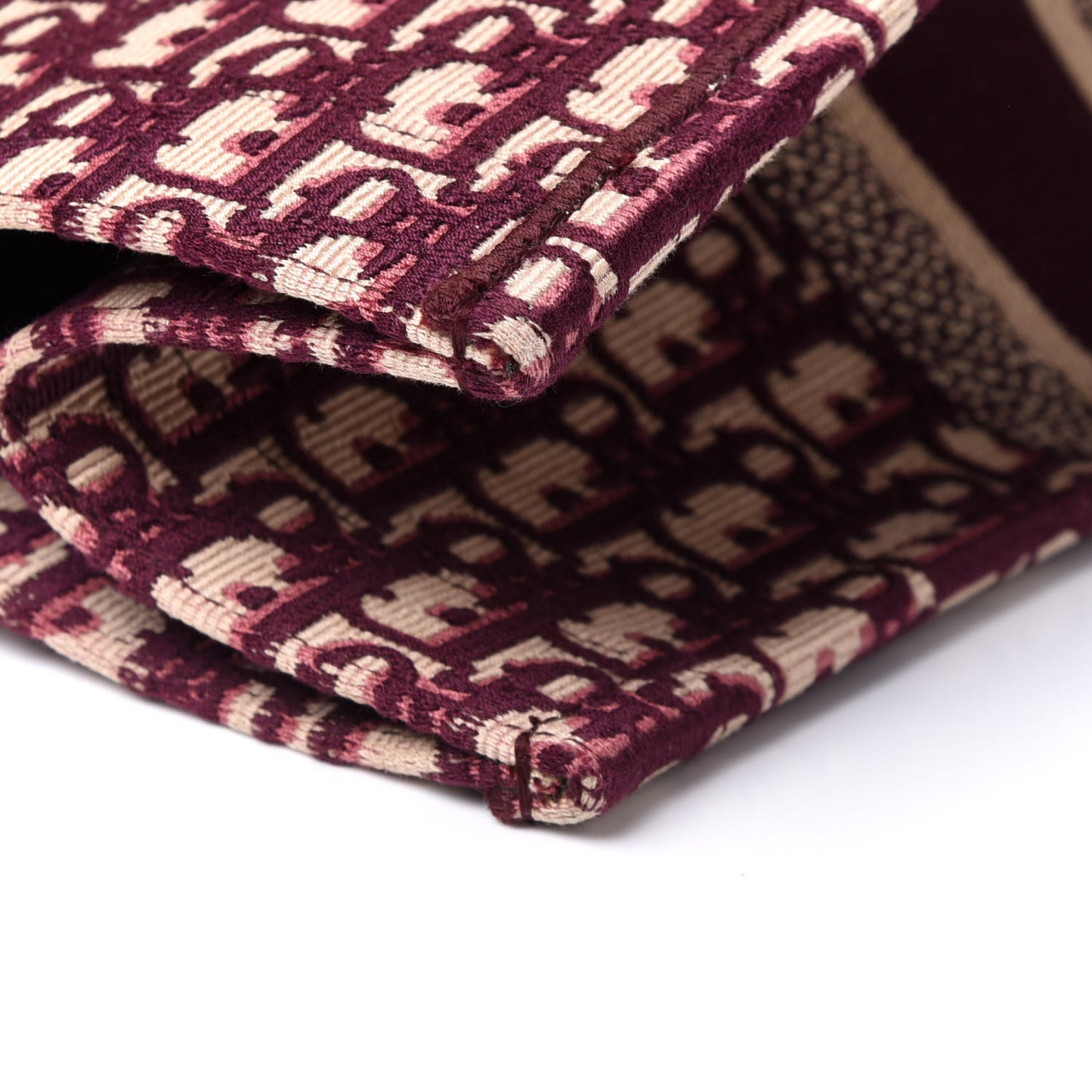 Oblique Large Book Tote Burgundy Multicolor