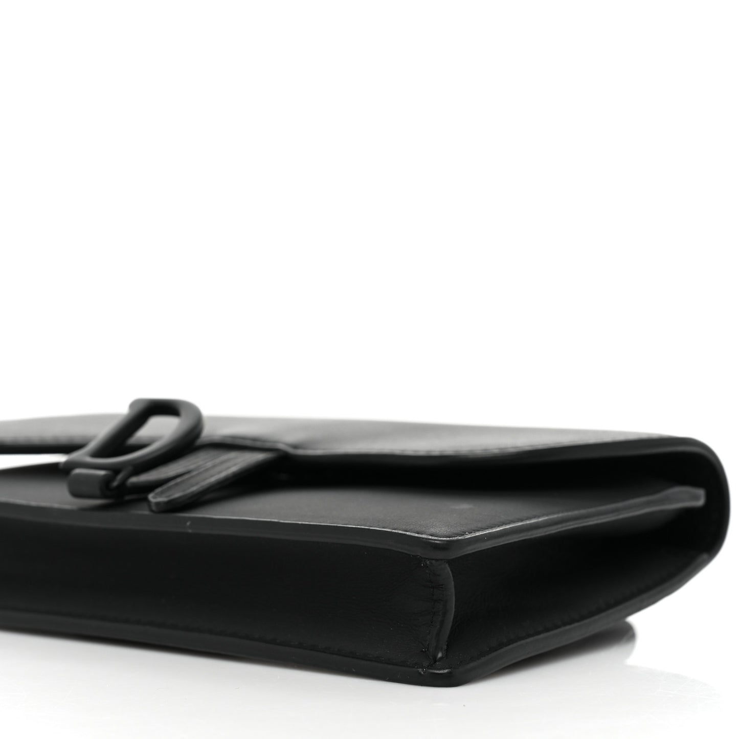 Ultra Matte Calfskin Saddle Belt Bag Black